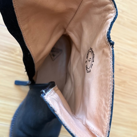 John Fluevog Nicola Black Leather Mid-Shin Boots - Picture 10 of 16